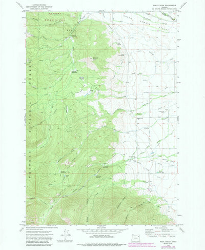 United States Geological Survey Rock Creek, OR (1972, 24000-Scale) digital map