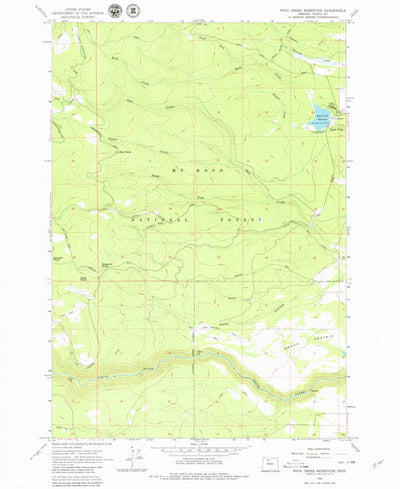 United States Geological Survey Rock Creek Reservoir, OR (1962, 24000-Scale) digital map