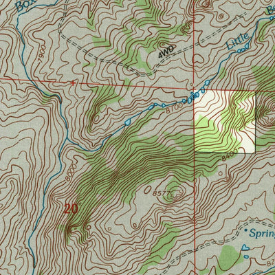 United States Geological Survey Rock Creek, WY (1992, 24000-Scale) digital map