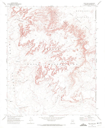 United States Geological Survey Rock Head, AZ (1969, 24000-Scale) digital map
