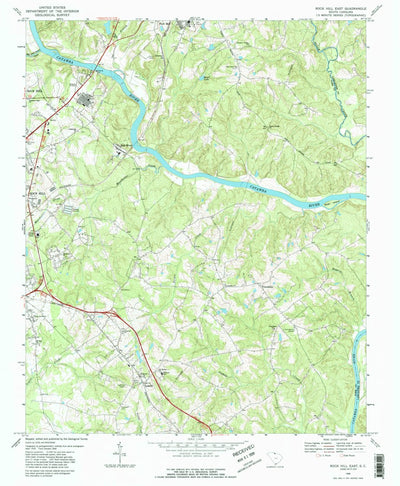 United States Geological Survey Rock Hill East, SC (1968, 24000-Scale) digital map