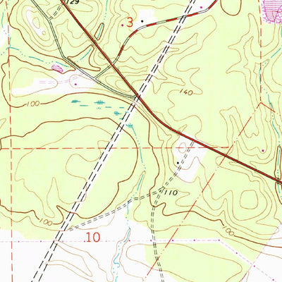 United States Geological Survey Rock Hill, LA (1972, 24000-Scale) digital map