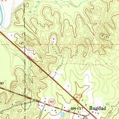 United States Geological Survey Rock Hill, LA (1972, 24000-Scale) digital map