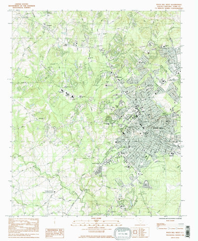 United States Geological Survey Rock Hill West, SC (1984, 24000-Scale) digital map