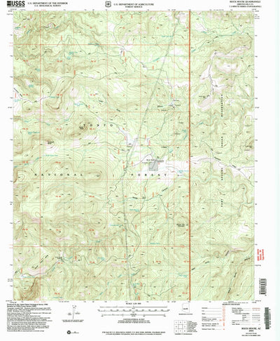 United States Geological Survey Rock House, AZ (2004, 24000-Scale) digital map