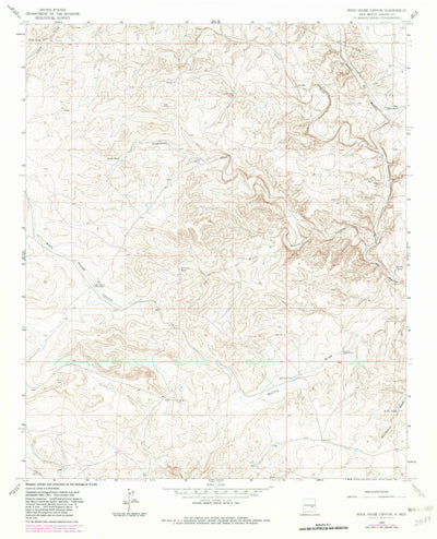 United States Geological Survey Rock House Canyon, NM (1962, 24000-Scale) digital map