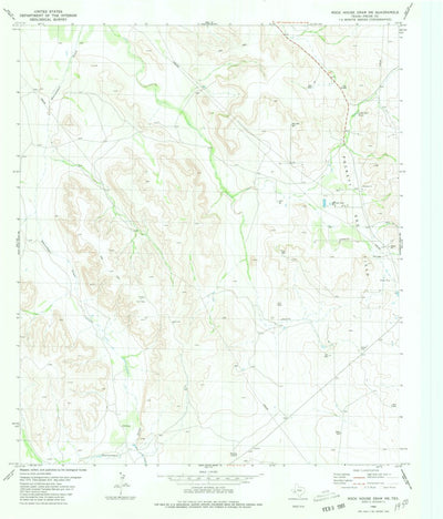 United States Geological Survey Rock House Draw NE, TX (1980, 24000-Scale) digital map