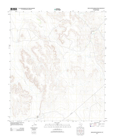 United States Geological Survey Rock House Draw NE, TX (2012, 24000-Scale) digital map