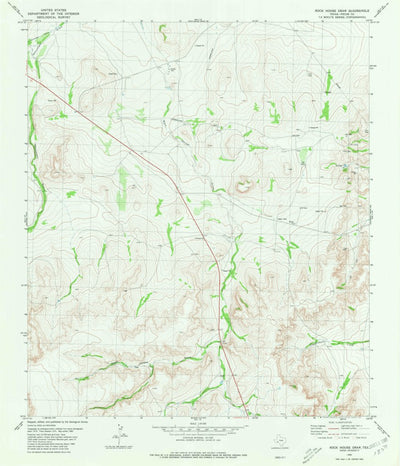 United States Geological Survey Rock House Draw, TX (1980, 24000-Scale) digital map