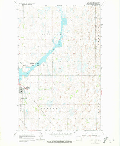 United States Geological Survey Rock Lake, ND (1970, 24000-Scale) digital map