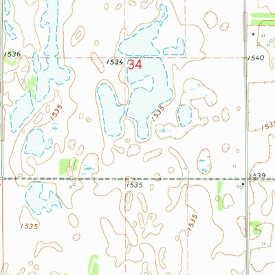 United States Geological Survey Rock Lake, ND (1970, 24000-Scale) digital map