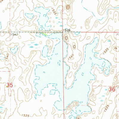United States Geological Survey Rock Lake, ND (1970, 24000-Scale) digital map