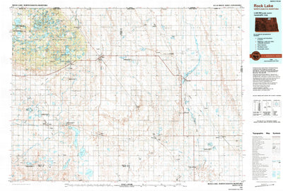 United States Geological Survey Rock Lake, ND (1985, 100000-Scale) digital map