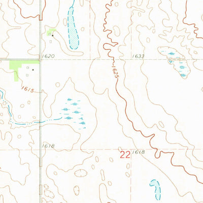 United States Geological Survey Rock Lake NE, ND (1969, 24000-Scale) digital map