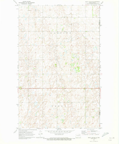 United States Geological Survey Rock Lake SE, ND (1970, 24000-Scale) digital map