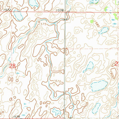 United States Geological Survey Rock Lake SE, ND (1970, 24000-Scale) digital map