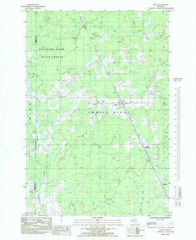 United States Geological Survey Rock, MI (1985, 24000-Scale) digital map