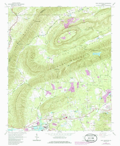United States Geological Survey Rock Mountain, GA (1967, 24000-Scale) digital map