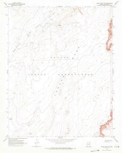 United States Geological Survey Rock Point SW, AZ (1968, 24000-Scale) digital map