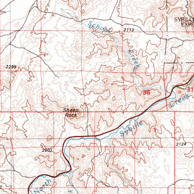 United States Geological Survey Rock River, WY (1982, 100000-Scale) digital map