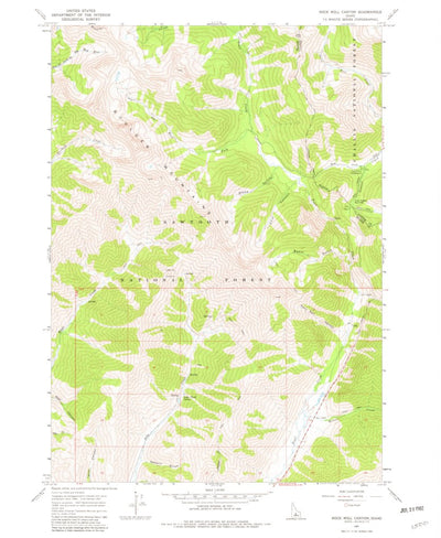 United States Geological Survey Rock Roll Canyon, ID (1967, 24000-Scale) digital map