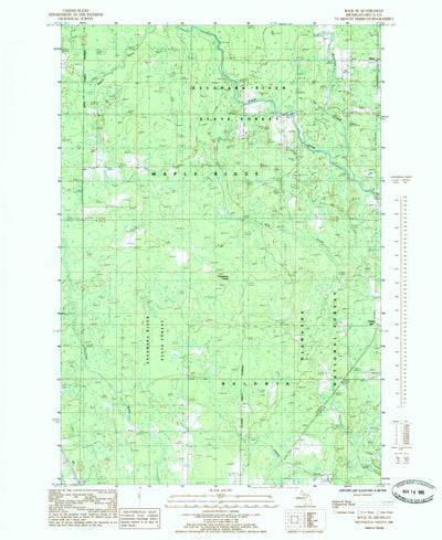 United States Geological Survey Rock SE, MI (1985, 24000-Scale) digital map