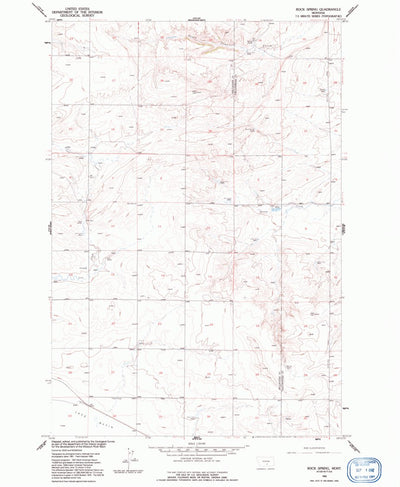 United States Geological Survey Rock Spring, MT (1956, 24000-Scale) digital map