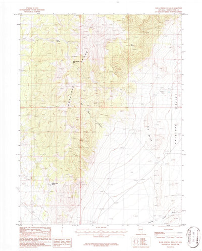 United States Geological Survey Rock Springs Pass, NV (1986, 24000-Scale) digital map