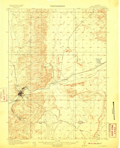 United States Geological Survey Rock Springs, WY (1910, 62500-Scale) digital map