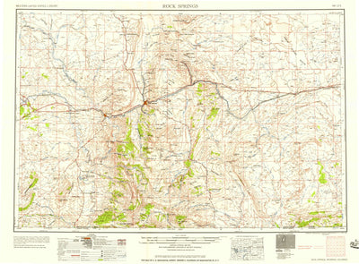 United States Geological Survey Rock Springs, WY-CO-UT (1958, 250000-Scale) digital map