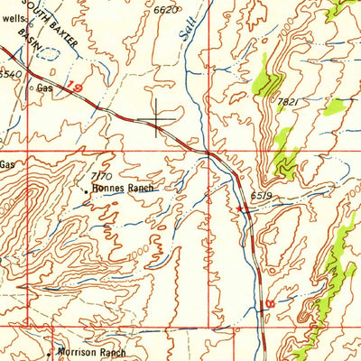 United States Geological Survey Rock Springs, WY-CO-UT (1958, 250000-Scale) digital map