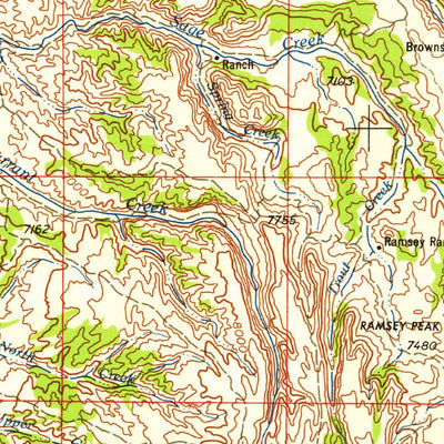 United States Geological Survey Rock Springs, WY-CO-UT (1958, 250000-Scale) digital map