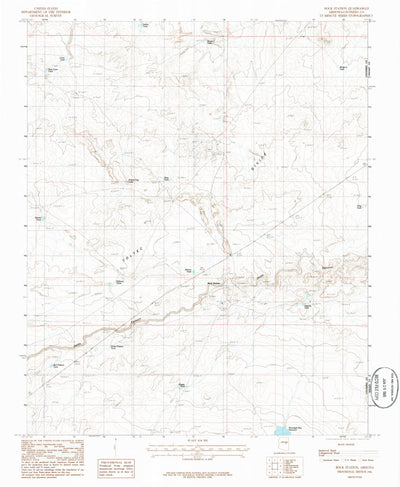 United States Geological Survey Rock Station, AZ (1986, 24000-Scale) digital map
