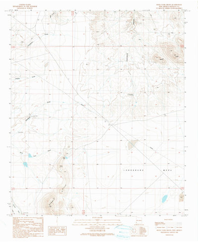 United States Geological Survey Rock Tank Draw, NM (1990, 24000-Scale) digital map