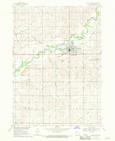United States Geological Survey Rock Valley, IA (1968, 24000-Scale) digital map