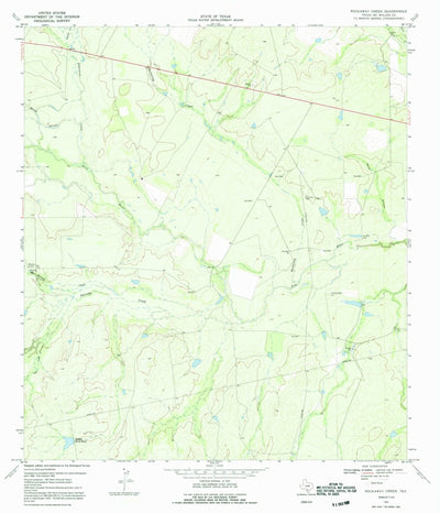 United States Geological Survey Rockaway Creek, TX (1969, 24000-Scale) digital map