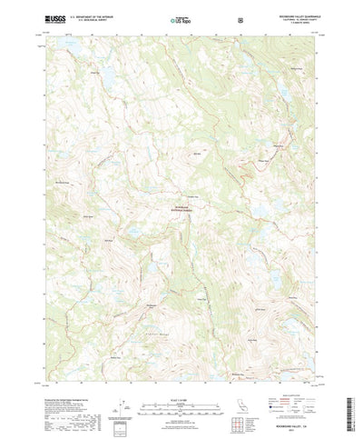 United States Geological Survey Rockbound Valley, CA (2021, 24000-Scale) digital map