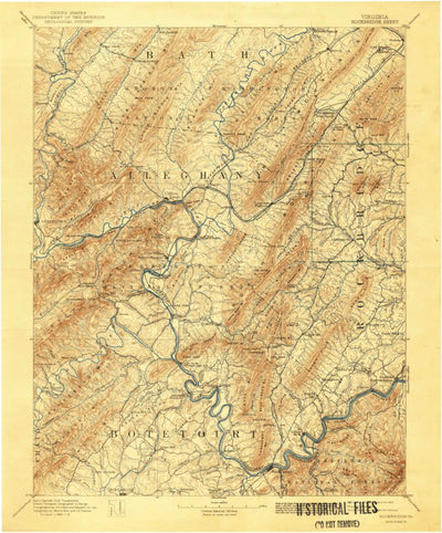 United States Geological Survey Rockbridge, VA-WV (1894, 125000-Scale) digital map