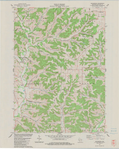 United States Geological Survey Rockbridge, WI (1983, 24000-Scale) digital map