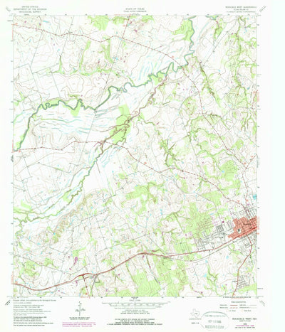 United States Geological Survey Rockdale West, TX (1962, 24000-Scale) digital map