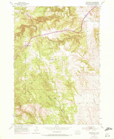 United States Geological Survey Rockerville, SD (1954, 24000-Scale) digital map