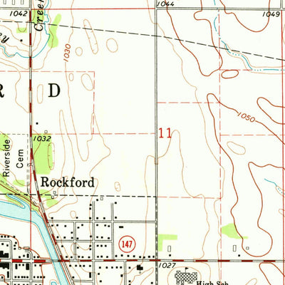 United States Geological Survey Rockford, IA (1971, 24000-Scale) digital map