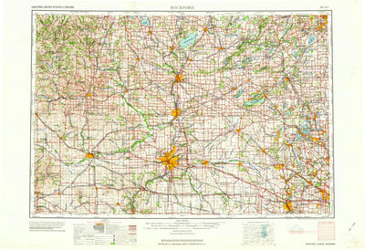 United States Geological Survey Rockford, IL-WI (1963, 250000-Scale) digital map