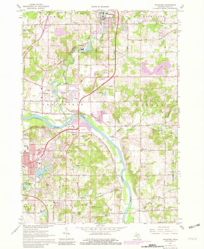 United States Geological Survey Rockford, MI (1967, 24000-Scale) digital map