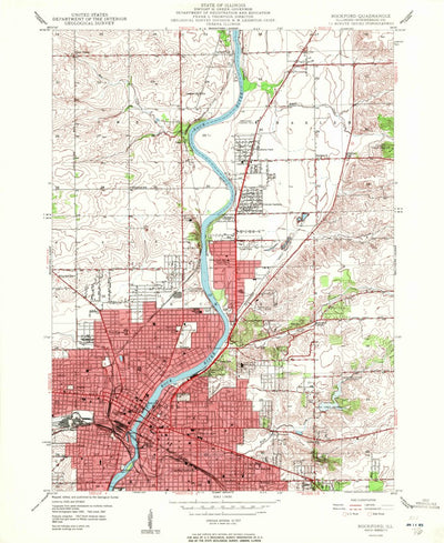 United States Geological Survey Rockford North, IL (1949, 24000-Scale) digital map