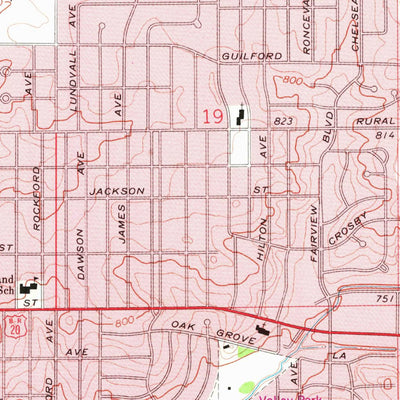 United States Geological Survey Rockford North, IL (1971, 24000-Scale) digital map