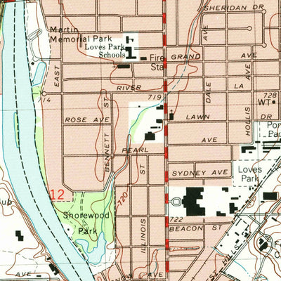United States Geological Survey Rockford North, IL (1993, 24000-Scale) digital map