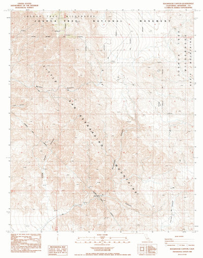 United States Geological Survey Rockhouse Canyon, CA (1988, 24000-Scale) digital map