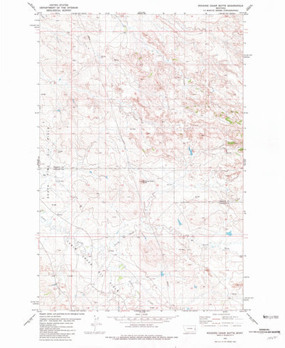 United States Geological Survey Rocking Chair Butte, MT (1981, 24000-Scale) digital map