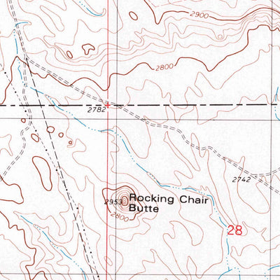 United States Geological Survey Rocking Chair Butte, MT (1981, 24000-Scale) digital map
